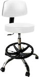 Medical Stool with Backrest White 1420AF-2001