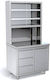 ArtSteel Dulap de pregătire cu uși deschise și sertare 90x70x200cm