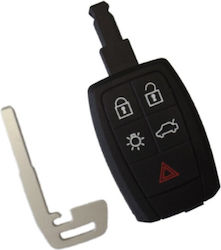 Car Key Shell with Blade with 5 Buttons for Volvo / Smart