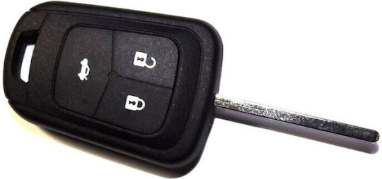 Car Key Shell with Blade with 3 Buttons for Opel