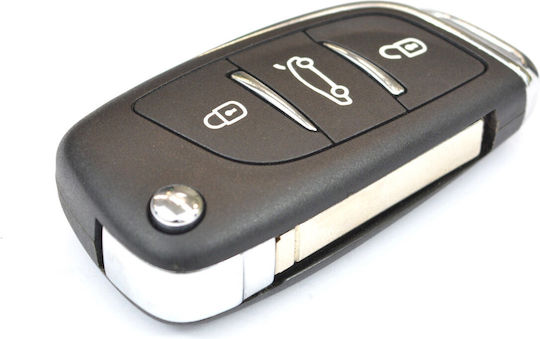 Foldable Car Key Shell with Blade with 3 Buttons for Citroen