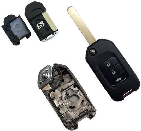 Foldable Car Key Shell with Blade with 3 Buttons for Honda