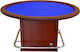 Pokeritems Pokertisch Holz Blau 1Stück