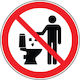 Sign Sticker PVC "Prohibition of Throwing Paper Into the Toilet " 20x20cm