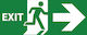 Self-adhesive Sign Exit PVC 01_02