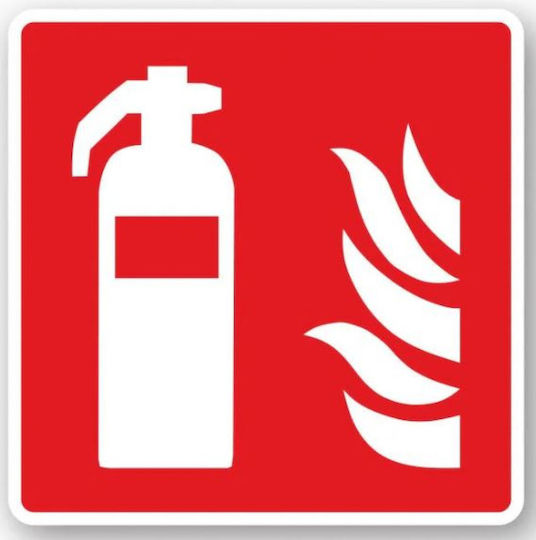 Sign PVC "Fire Extinguisher" 14x14cm.