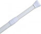 Domani Telescopic Straight Shower Curtain Rod Metallic White Ø30mm 125-220cm
