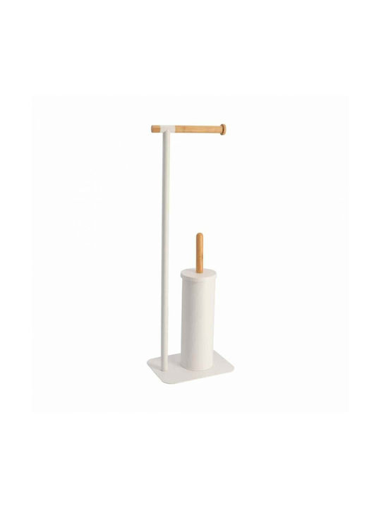 Badezimmer-Accessoire-Set Bamboo Weiß 2Stück