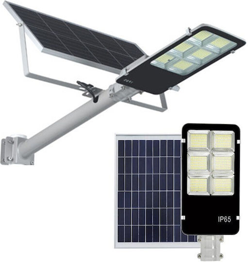 Led Lampă Solară Stradală 400W 969lm Alb Rece 6500K cu Senzor de Mișcare, Fotocelulă și Telecomandă IP65 20cmx15cmx50cmcm