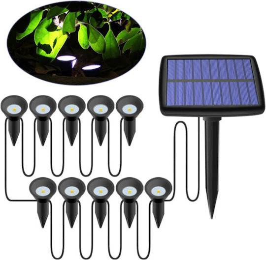 Set 10 Eingesteckte Solarleuchten 0.5W Kaltweiß 5000K mit Fotokontakt