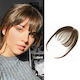 Hairpieces with Clip with Natural Hair Remy in Chestnut Color 4 13cm