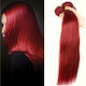 Hairpieces with Natural Hair in Light Red Color 7RR 50cm