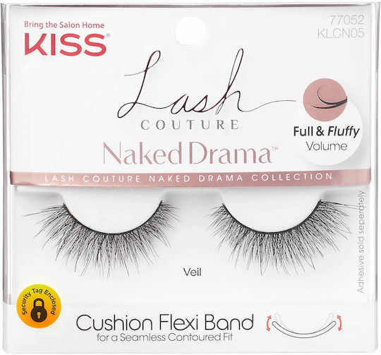 Kiss Lash Couture Naked Drama Veil Faux Mink Μαγνητικές Naked Drama Veil 3D Mink Effect Strip Μαύρες