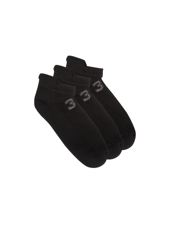 FMS Herren Einfarbige Socken Schwarz 3Pack