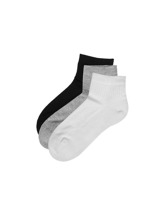 FMS Damen Einfarbige Socken Mehrfarbig 3Pack