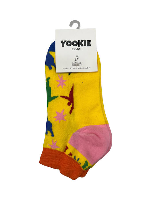 Yookie Patterned Socks Yellow