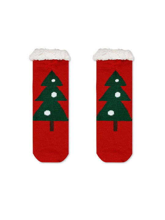 YTLI Men's Christmas Socks Red