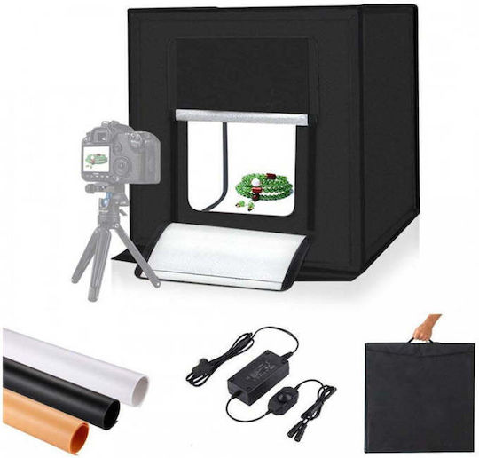 Fotobox Beleuchtet mit mehreren Hintergründen 40x40x40cm
