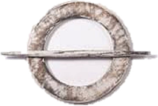 Tie-Back Pin made of Wood Silver 1pcs