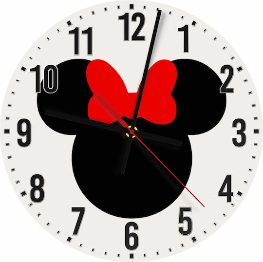 Koupakoupa Kids Wooden Wall Clock Minnie 30cm