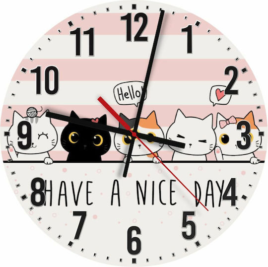 Koupakoupa Kids Wooden Wall Clock 30cm