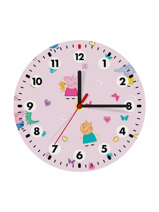 Koupakoupa Kinder Wanduhr Tiere Hölzernes 19εκ.