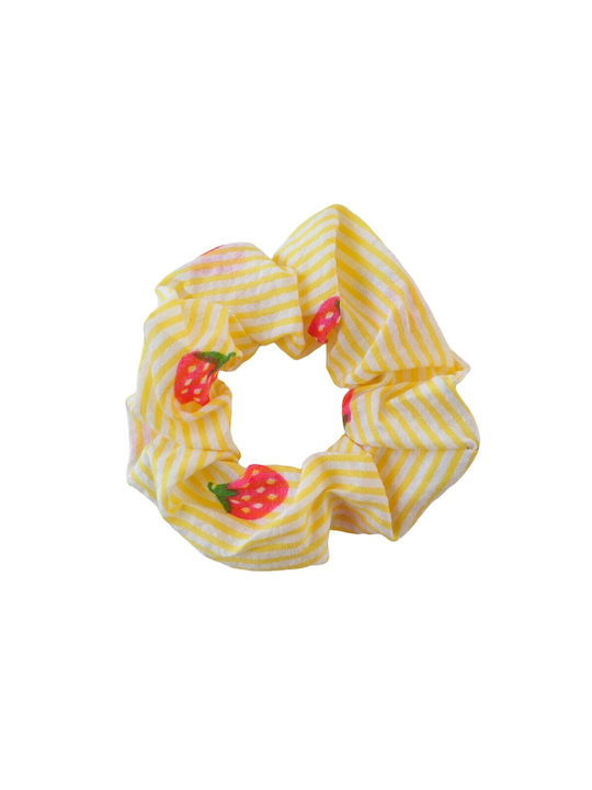 Kids Hair Tie Scrunchy Yellow 32691-2