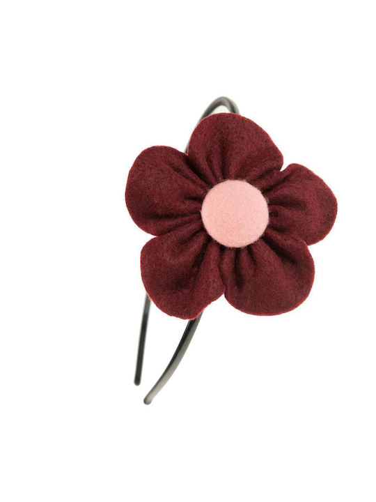 Mom & Dad Red Kids Headband with Flower