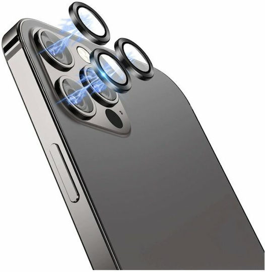 Lens Προστασία Κάμερας Tempered Glass Μαύρο για το iPhone 13 Pro Max