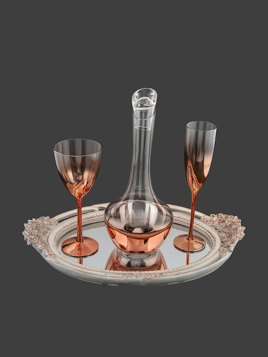 La Vista Wedding Carafe Set with Wine Glass mad...