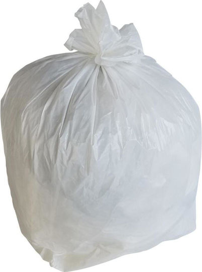 Thivaika Plastika Trash Bags for Rubble Capacity 100lt 80x110cm 8pcs White