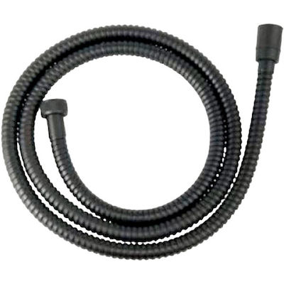 Metallic Shower Hose Black 150cm (1/2")