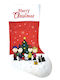 Christmas Decorative Polyester Red Socks H35cm
