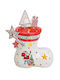 Christmas Ceramic Candlestick 17cm