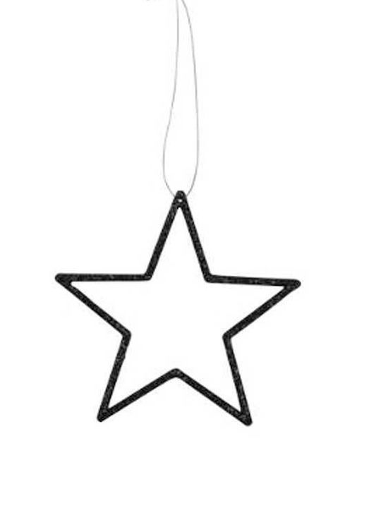 Ornament suspendat Stea Plastic Negru