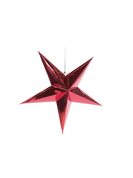 Paper Christmas Decorative Pendant Star 60x60x60cm Red
