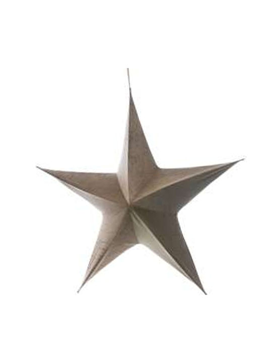 Fabric Christmas Decorative Pendant Star 135x135x135cm Beige