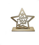 Woodseason Wood Christmas Decorative Pendant Star Beige