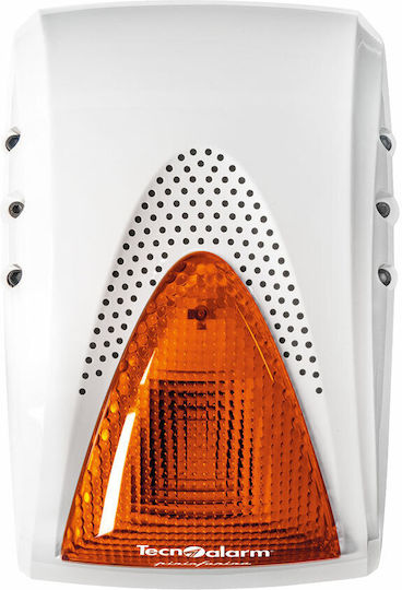 Wireless Alarm Siren Battery Outdoor with Orange Light