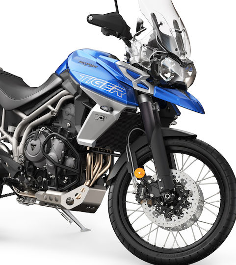 Moto Discovery Motorcycle Front Suspension Protectors Triumph Tiger 800 Black