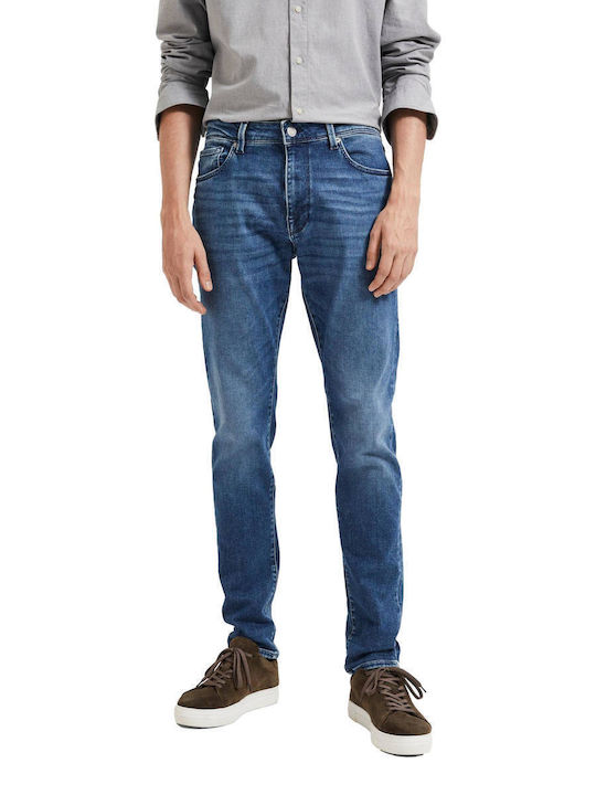 Men's Jeans Pants Elastic with Slim Fit Blue