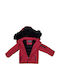 Kinder Freizeitjacke mit Futter & Kapuze Rot