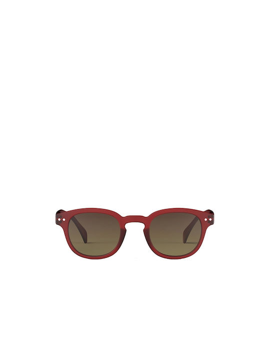 Izipizi C Sunglasses with Burgundy Frame and Burgundy Lens