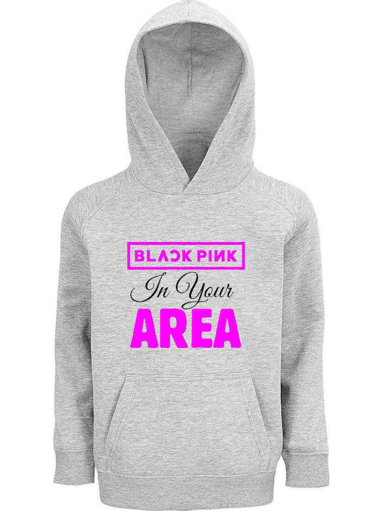 Παιδικό Φούτερ με Κουκούλα Γκρι Blackpink In Yo...