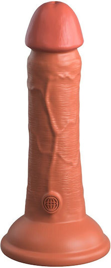 Pipedream Elite 6″ Vibrating Silicone Ρεαλιστικός Δονητής 17.8cm Καφέ