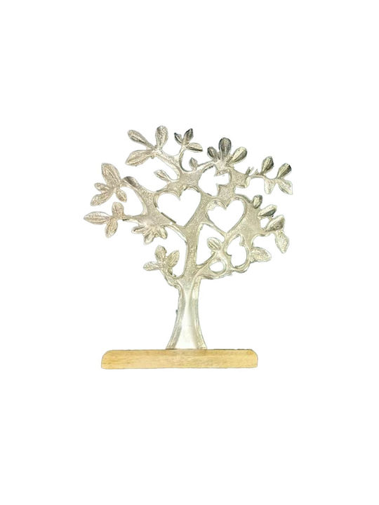 Decorațiune de Crăciun Lemn Braduleț 20cm. Bej