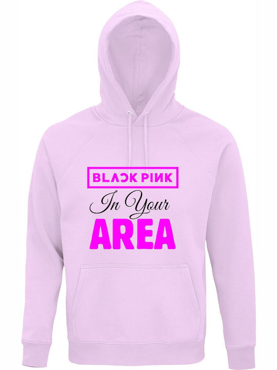 Blackpink In Your Area Kpop Φούτερ με Κουκούλα Ροζ