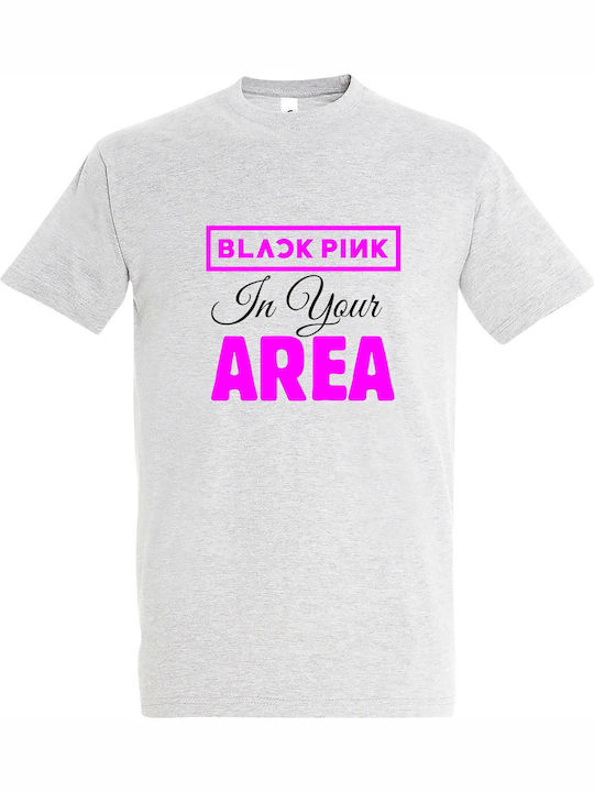 Blackpink In Your Area Kpop T-shirt Gray Baumwolle