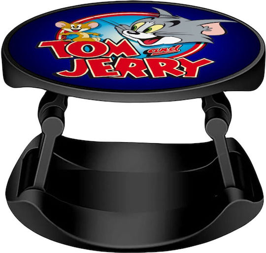 Koupakoupa Pop Socket for Mobile Phone Tom Jerry Phone Holders Stand Stand Mobile Support Base In Hand Black