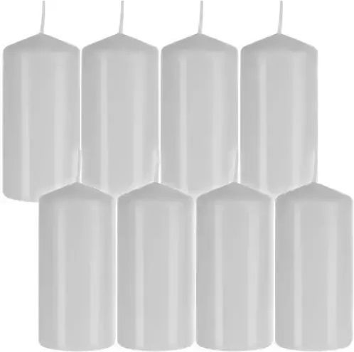 Iso Trade White Pillar 8 Pieces
